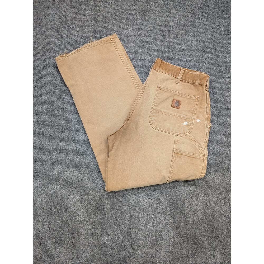 Carhartt B11 BRN 36x32 (Fit 34x29) Original Dungaree Fit Pants Distressed Faded‎